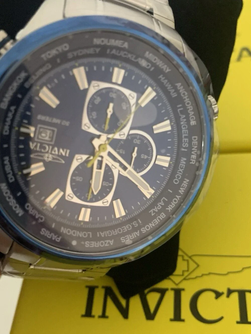 INVICTA Watch Aviator 47818 Pilot design Internal rotating bezel New In Box